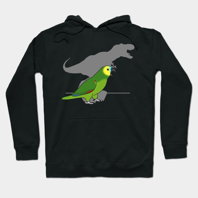 t-rex blue fronted amazon parrot Hoodie by FandomizedRose